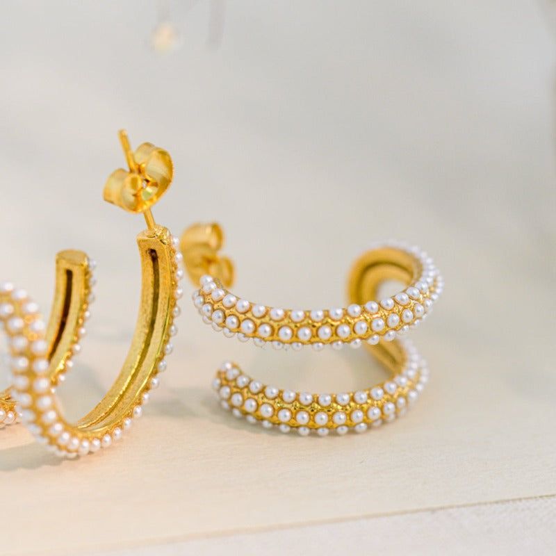Golden Curve Earrings sold by Boujee Boutique product image thumbnail 3