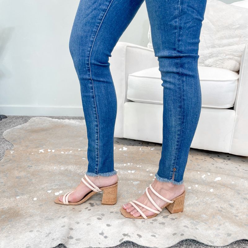 Judy Blue High Waist Tummy Control Side Slit Fray Hem Skinny Jeans sold by Boujee Boutique product image thumbnail 4