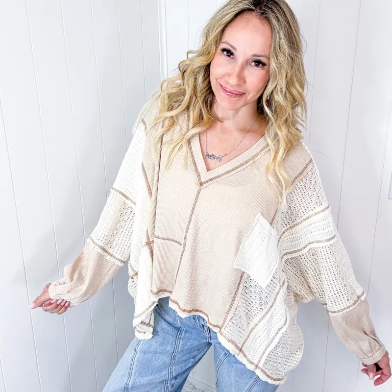 POL Soulful Style Oversized Ribbed and Sweater Knit Long Sleeve sold by Boujee Boutique