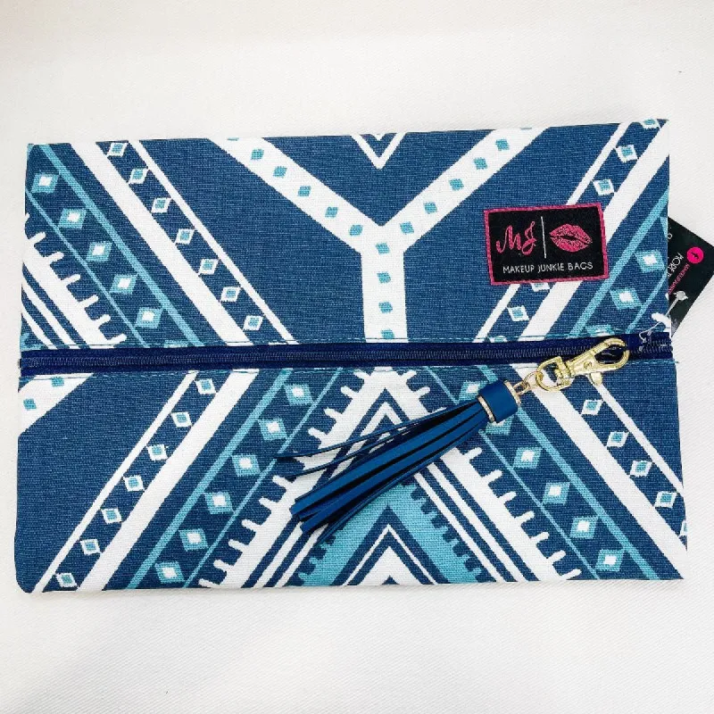 Blue Waters Medium Makeup Junkie Bag sold by Boujee Boutique