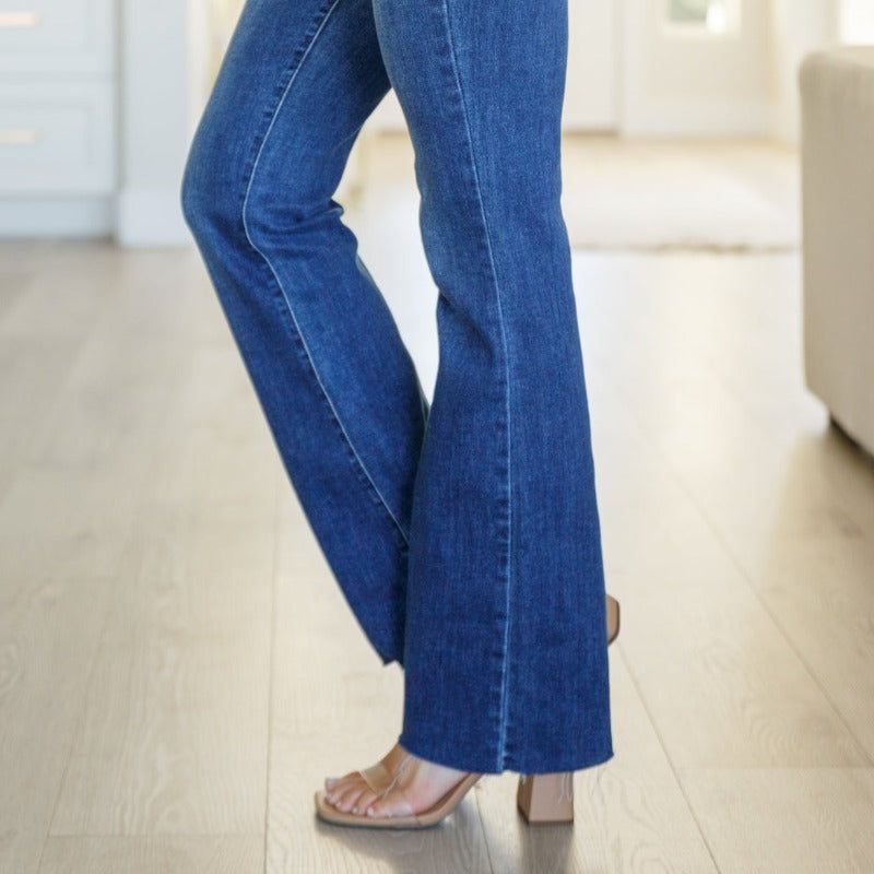 Judy Blue Josephine Mid Rise Raw Hem Bootcut Jeans sold by Boujee Boutique product image thumbnail 5