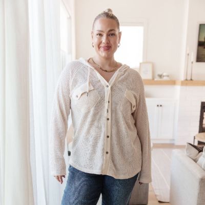 Best Case Scenario Hooded Pullover in Ecru sold by Boujee Boutique