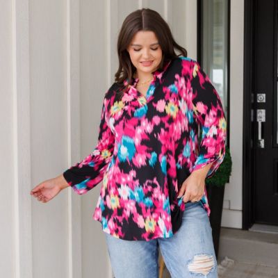 Little Lovely Blouse in Painted Floral sold by Boujee Boutique