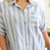 Tailored to Relax Striped Button Down sold by Boujee Boutique