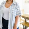 Tailored to Relax Striped Button Down sold by Boujee Boutique