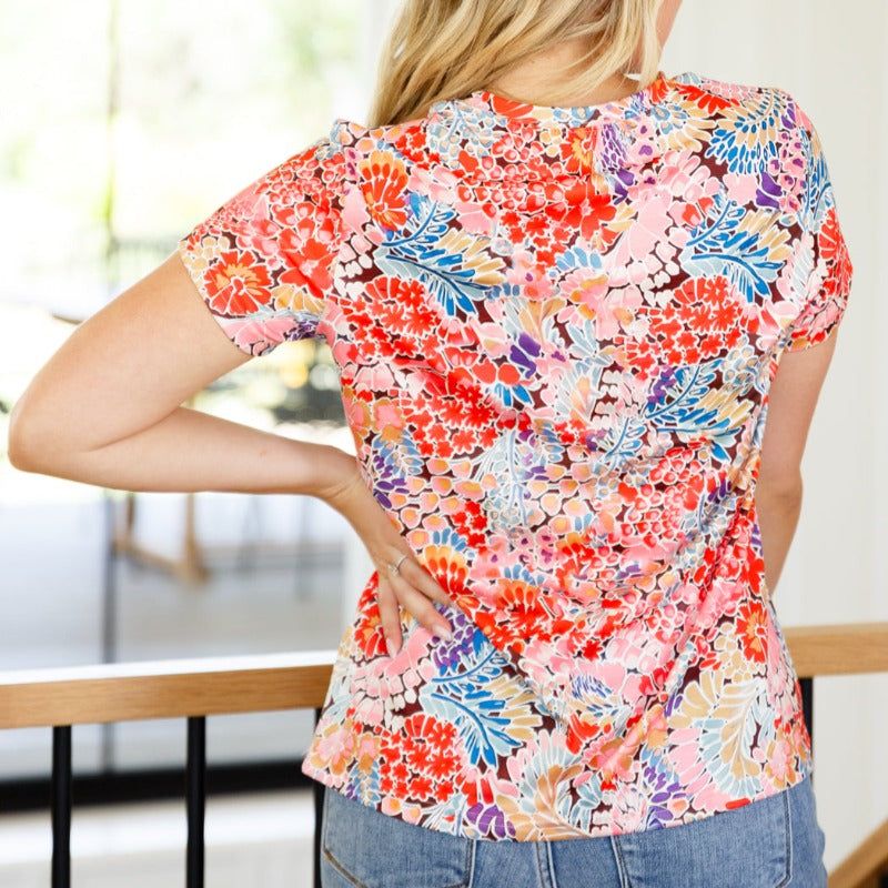 Flowers Everywhere Floral Short Sleeve Top sold by Boujee Boutique product image thumbnail 6