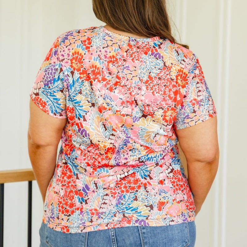 Flowers Everywhere Floral Short Sleeve Top sold by Boujee Boutique product image thumbnail 5