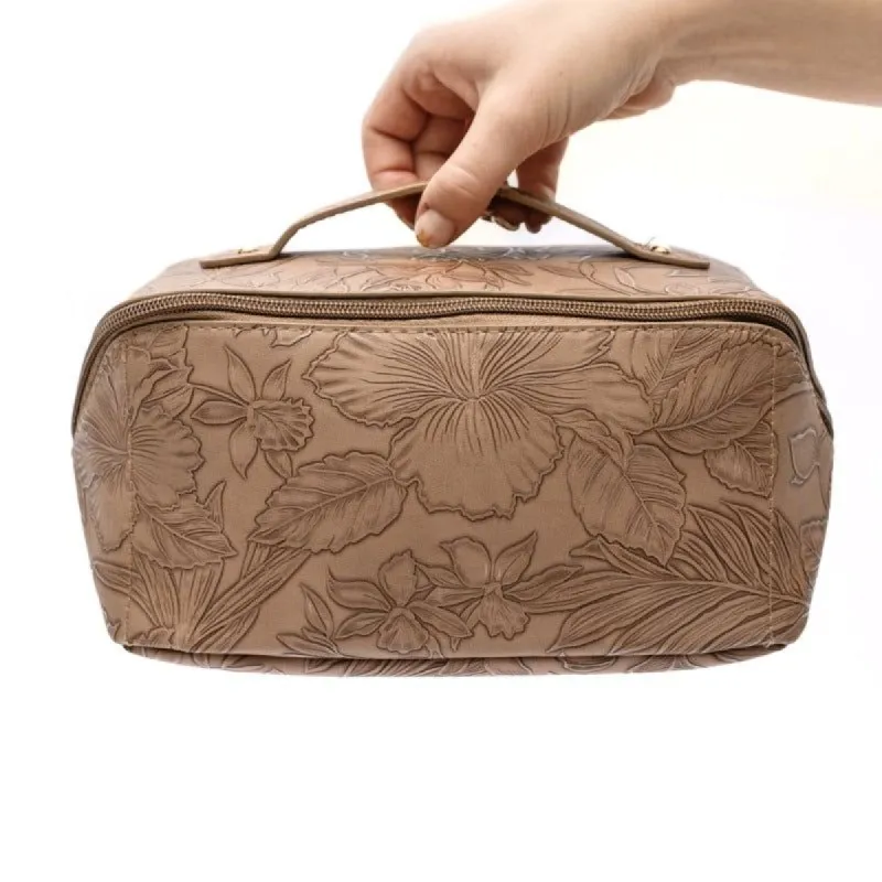 Life In Luxury Large Capacity Cosmetic Bag in Cream sold by Boujee Boutique