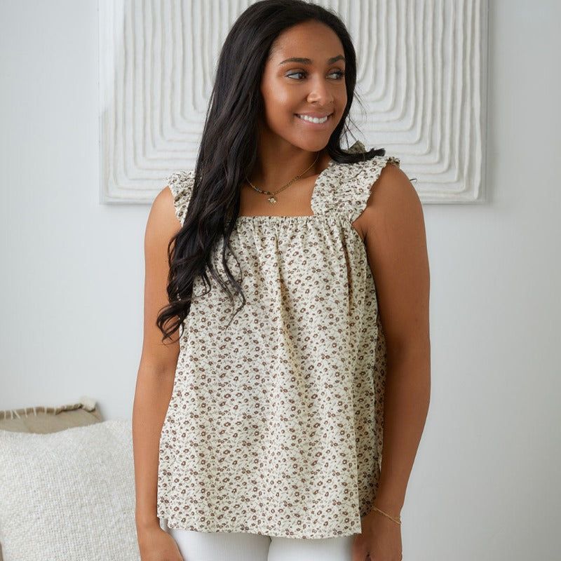 Dandy Darling Ditsy Floral Tank Top sold by Boujee Boutique product image thumbnail 2