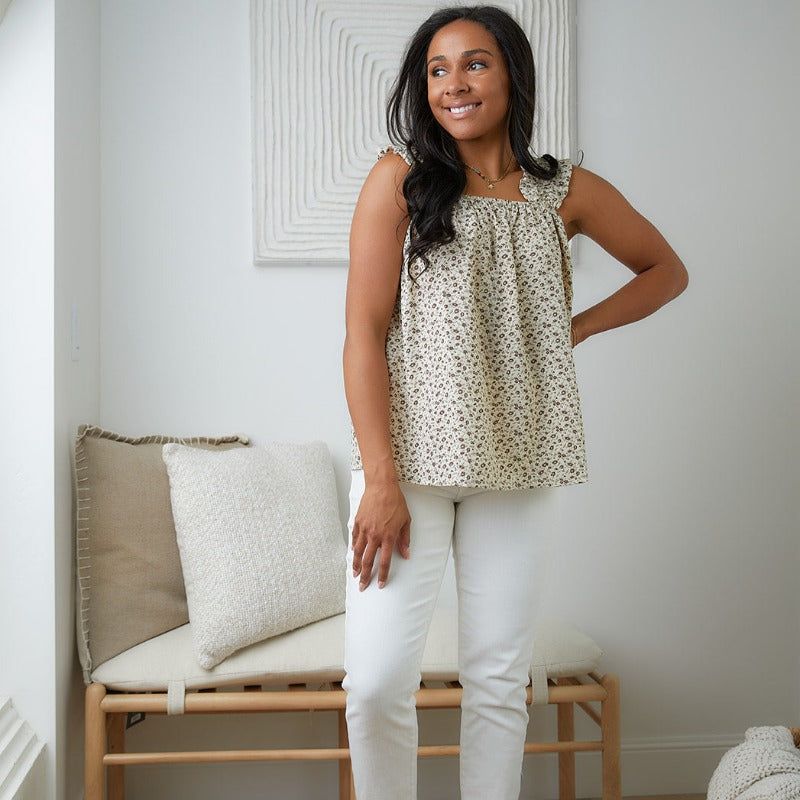 Dandy Darling Ditsy Floral Tank Top sold by Boujee Boutique