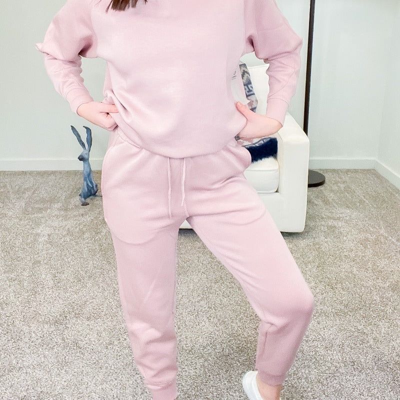 Rose Elevated Contrast Seam Joggers sold by Boujee Boutique product image thumbnail 3