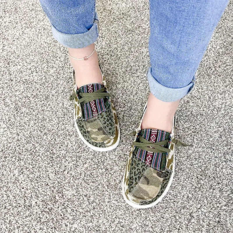 Gypsy Jazz Khaki Electric Slip on Sneaker- Final Sale sold by Boujee Boutique