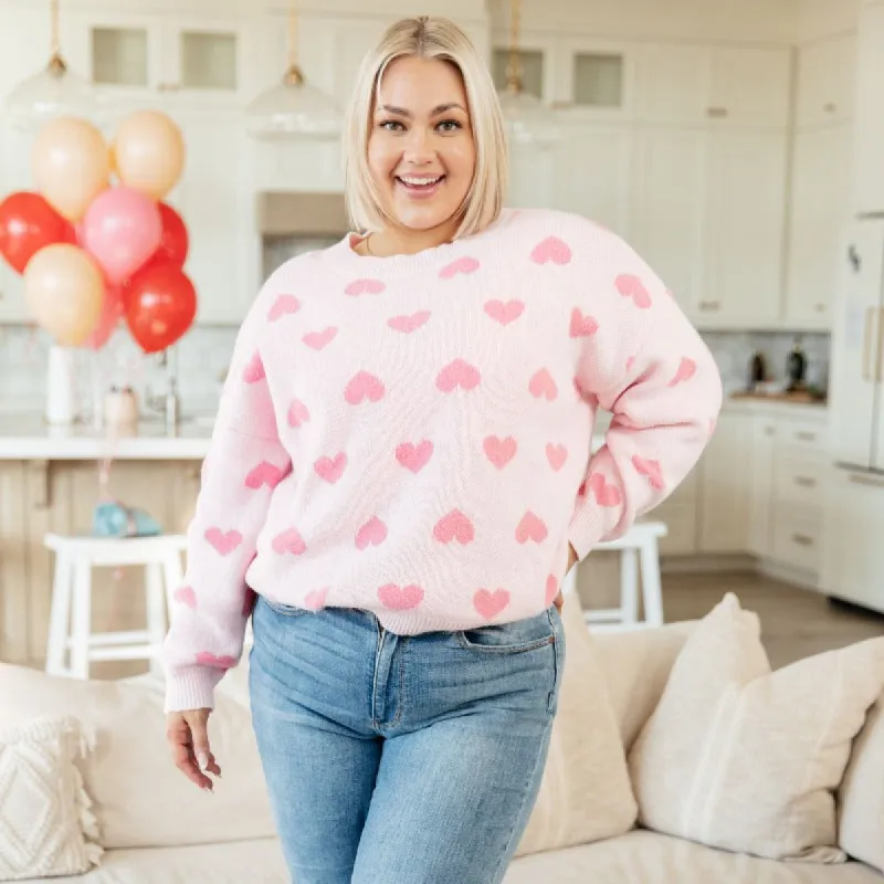 Heart On My Sleeves Pink Sweater made by BiBi