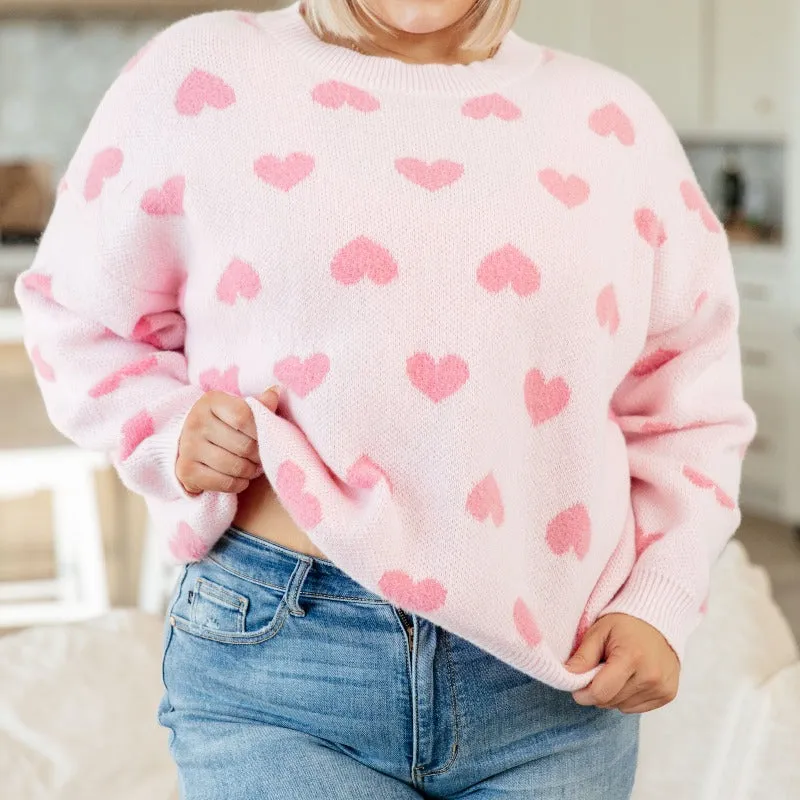 Heart On My Sleeves Pink Sweater sold by Boujee Boutique product image thumbnail 3