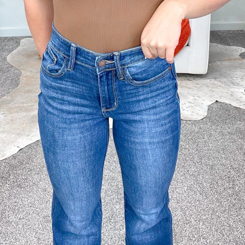 Judy Blue Sydney High Waist Trouser Flare Jeans sold by Boujee Boutique product image thumbnail 4