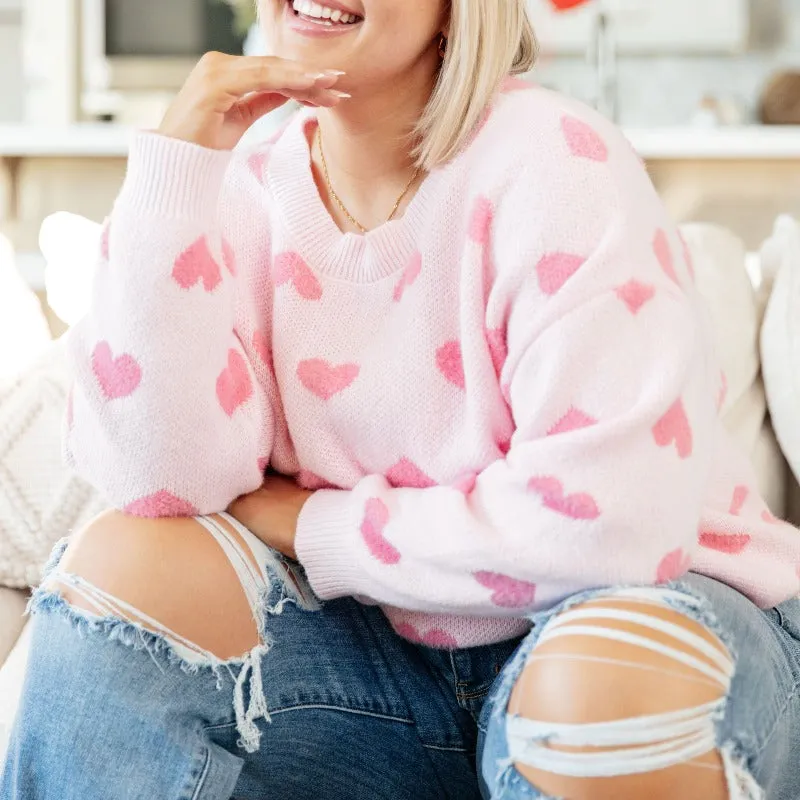 Heart On My Sleeves Pink Sweater sold by Boujee Boutique product image thumbnail 5