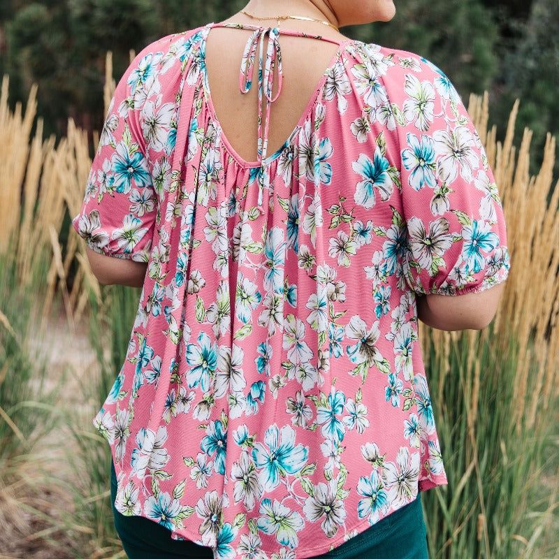 Bloom So Bright Floral Short Sleeve Top sold by Boujee Boutique product image thumbnail 6
