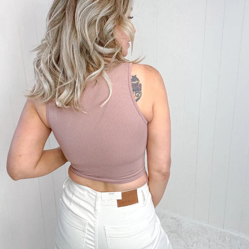 Mauve Seamless Ribbed Tank Top sold by Boujee Boutique product image thumbnail 5