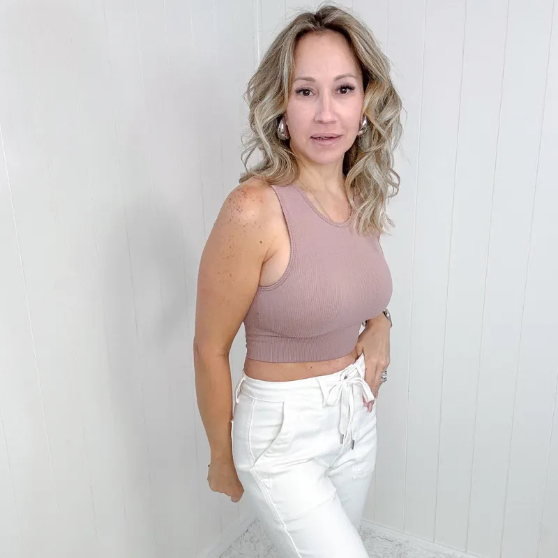 Mauve Seamless Ribbed Tank Top sold by Boujee Boutique product image thumbnail 2