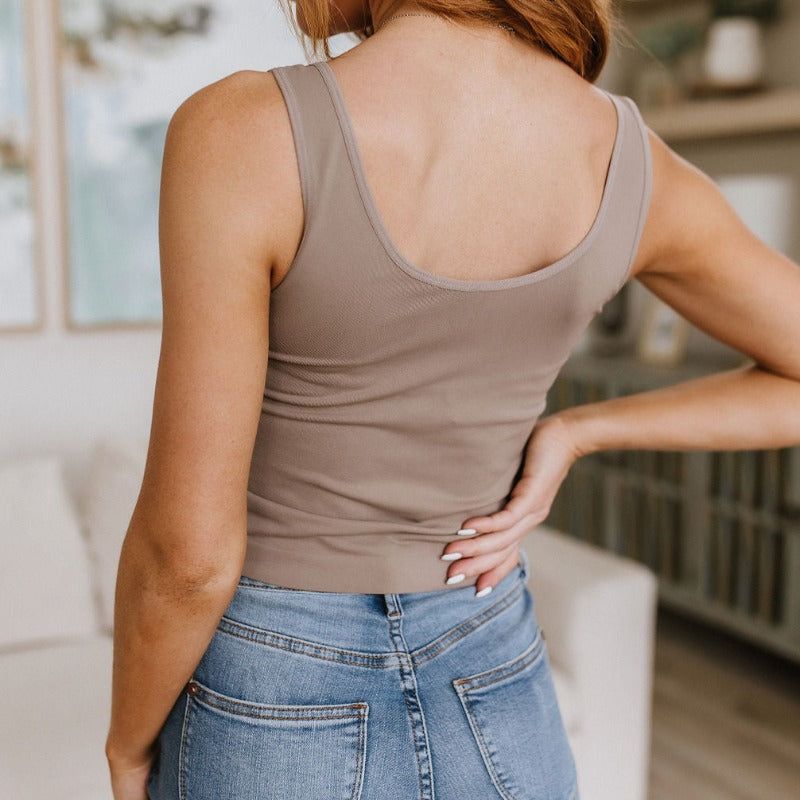 Carefree Seamless Reversible Tank in Light Mocha sold by Boujee Boutique product image thumbnail 8