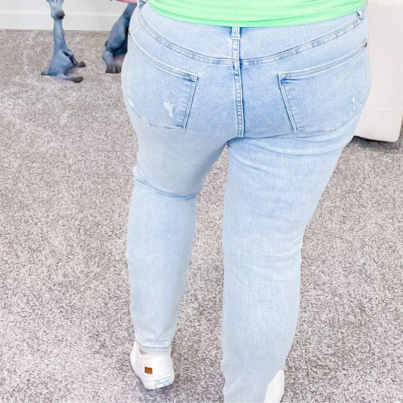 Judy Blue High Waist Destroyed Control Top Skinny Jeans sold by Boujee Boutique product image thumbnail 3