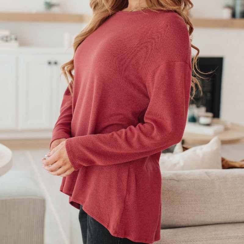 If I'm Picking Soft Hacci Long Sleeve Tops sold by Boujee Boutique product image thumbnail 5