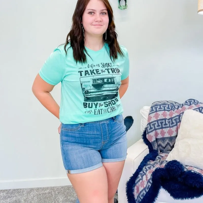 Judy Blue Charlotte High Waist Pull on Shorts sold by Boujee Boutique