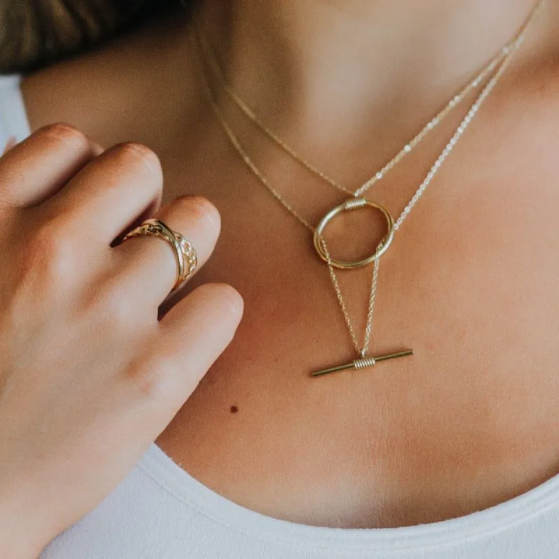 Circle Up Ring Necklace sold by Boujee Boutique