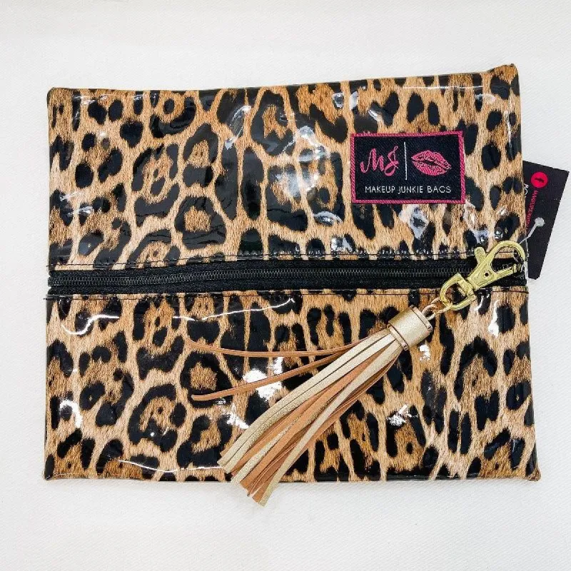 Leopard Print Small Makeup Junkie Bag sold by Boujee Boutique