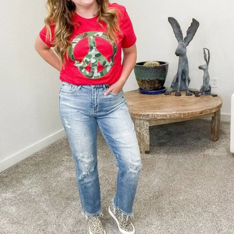 Judy Blue 90's High Waist Straight Jeans sold by Boujee Boutique