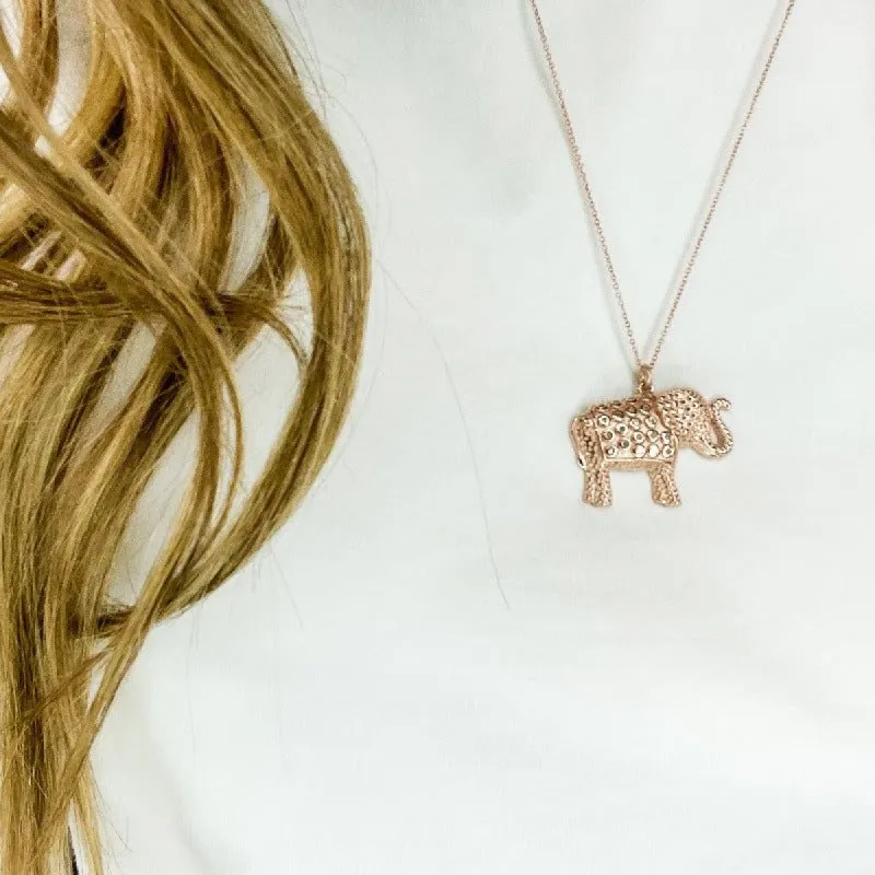 Hespera Rose Gold Diamond Lucky Elephant sold by Boujee Boutique