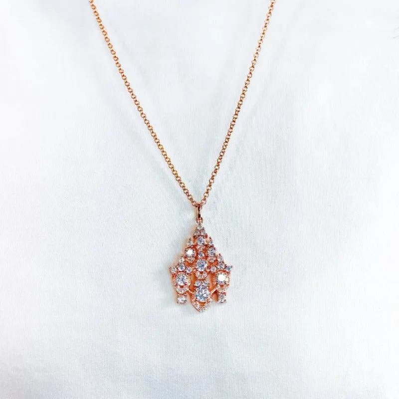 Hespera Shimmer of Hope White Sapphire Necklace sold by Boujee Boutique