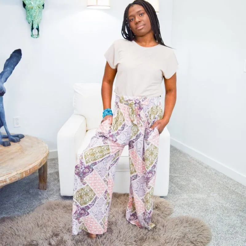 Patchwork Boho Pants sold by Boujee Boutique