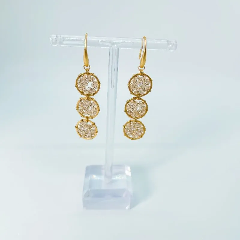 Pink Panache Rolling Drop Earrings sold by Boujee Boutique