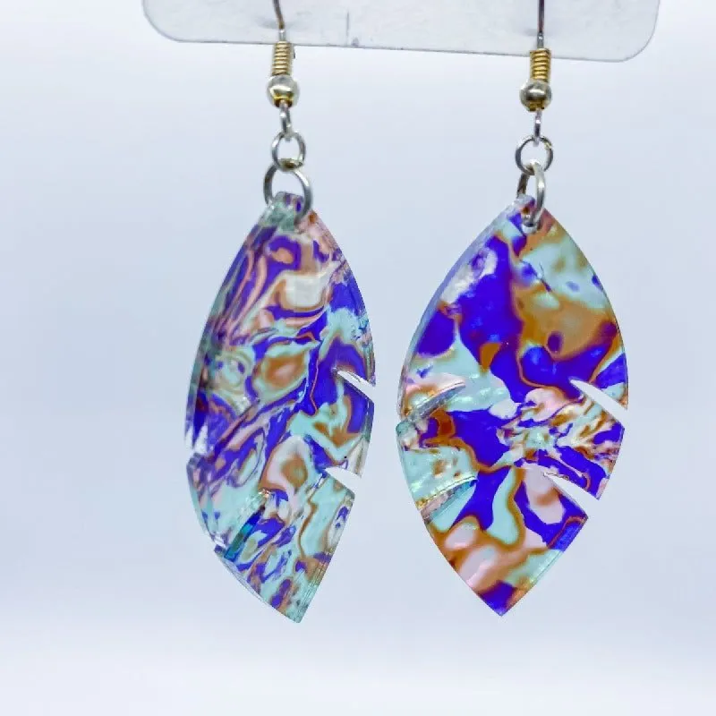 Handmade Boho Feather Shape Earrings sold by Boujee Boutique