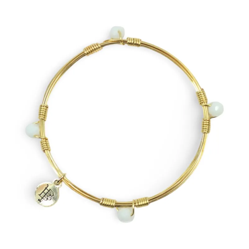 The Morgan Bangle - White sold by Bourbon and Bowties