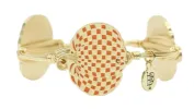 The Checkered Pumpkin Bangle Bracelet sold by Bourbon and Bowties