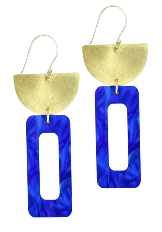 The Blake Earring - Blue sold by Bourbon and Bowties