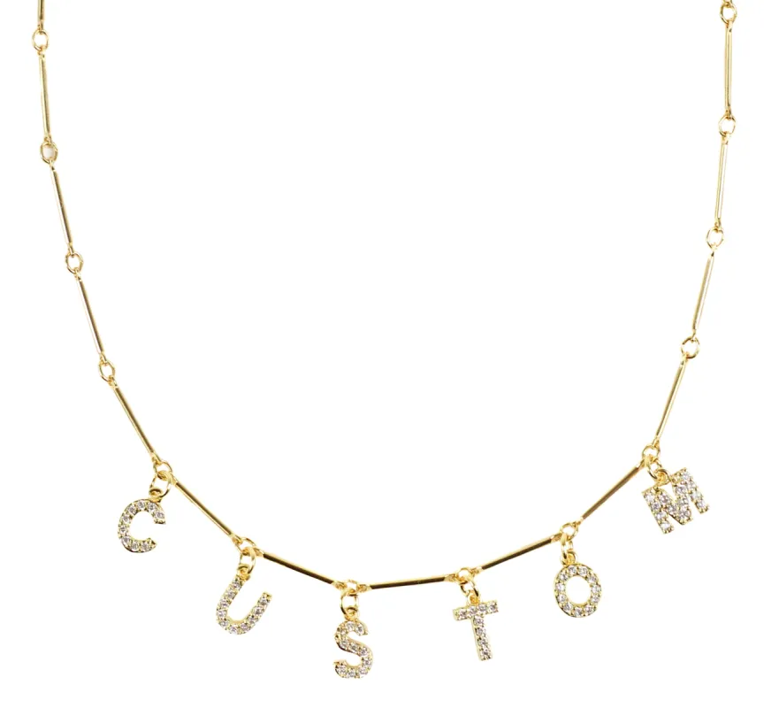 Custom Name Necklace - Rhinestone sold by Bourbon and Bowties