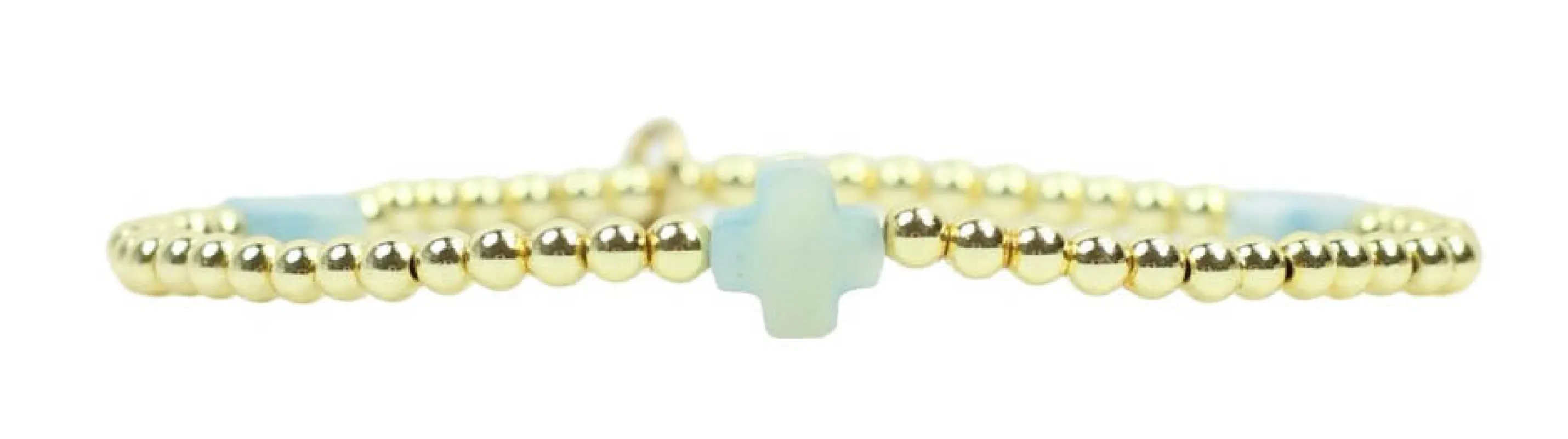 Ella Stacker Stretch Bracelet - Blue sold by Bourbon and Bowties