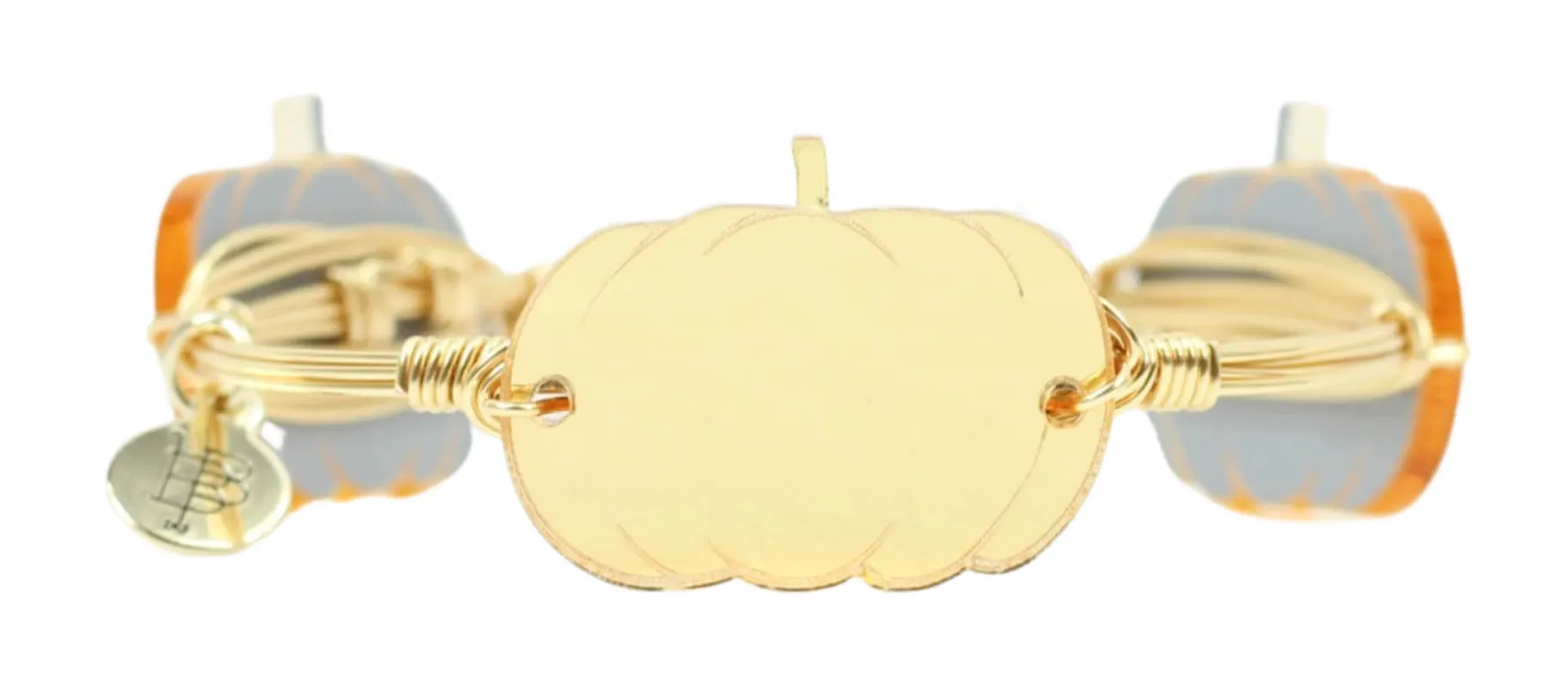 The Gold Pumpkin Bangle Bracelet sold by Bourbon and Bowties