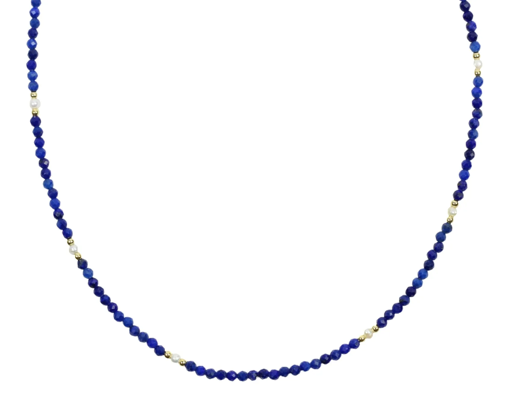 The Kaiya Necklace - Lapis sold by Bourbon and Bowties