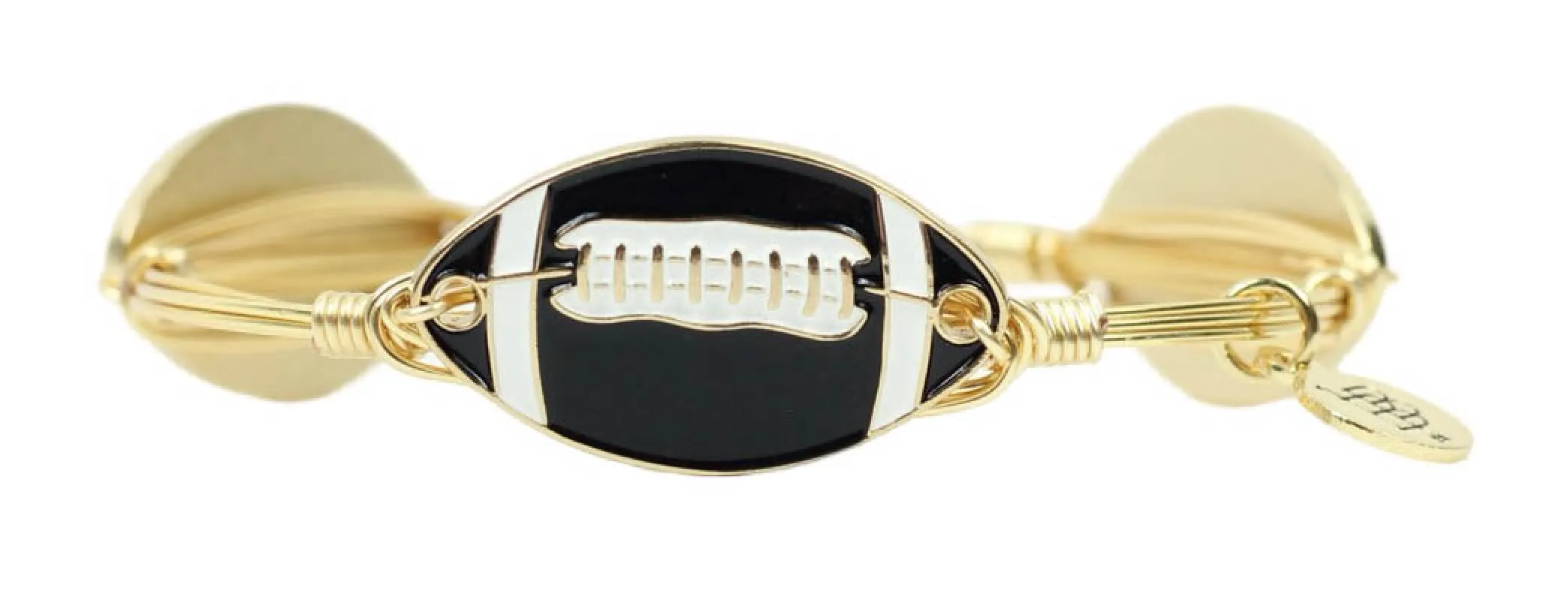 The Football Bangle Bracelet - Black sold by Bourbon and Bowties
