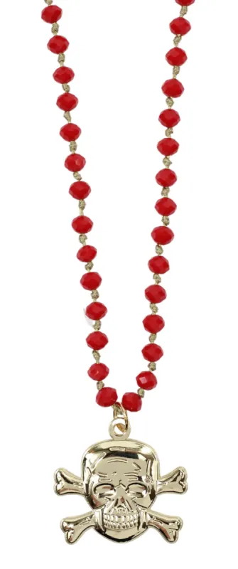 The Beaded Skull Necklace sold by Bourbon and Bowties