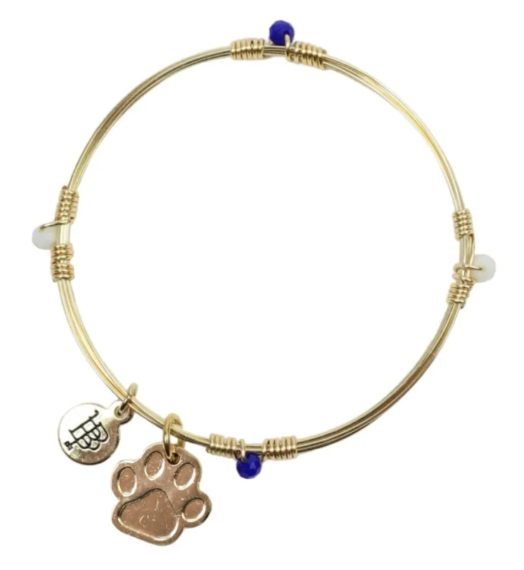 Gameday Bangle Stacker - Blue + White sold by Bourbon and Bowties