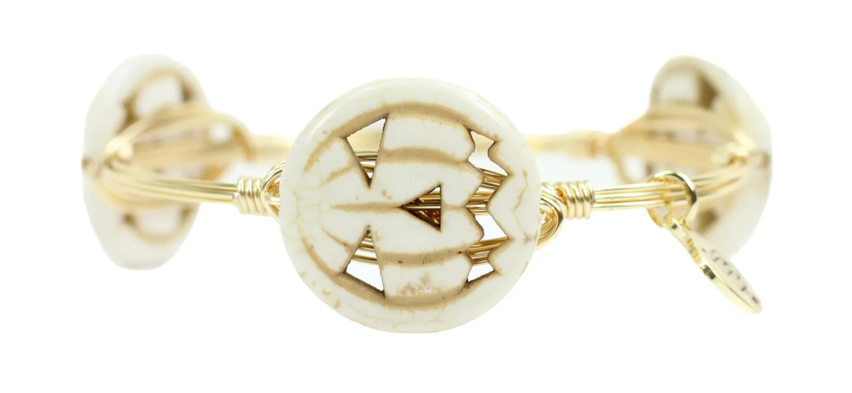 The White Pumpkin Bangle Bracelet - Gold sold by Bourbon and Bowties
