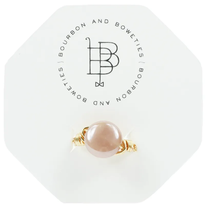 Electroplated Moonstone Ring sold by Bourbon and Bowties