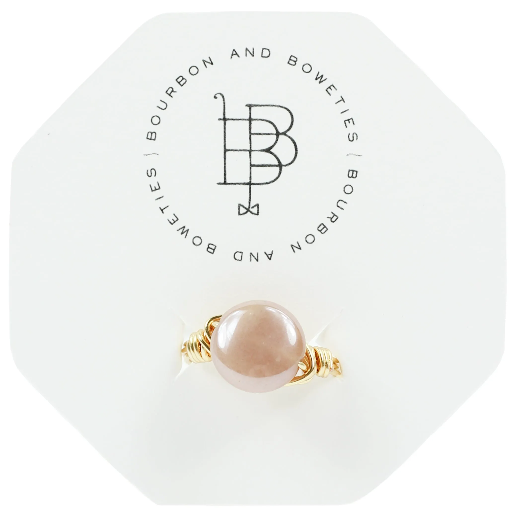 Electroplated Moonstone Ring sold by Bourbon and Bowties