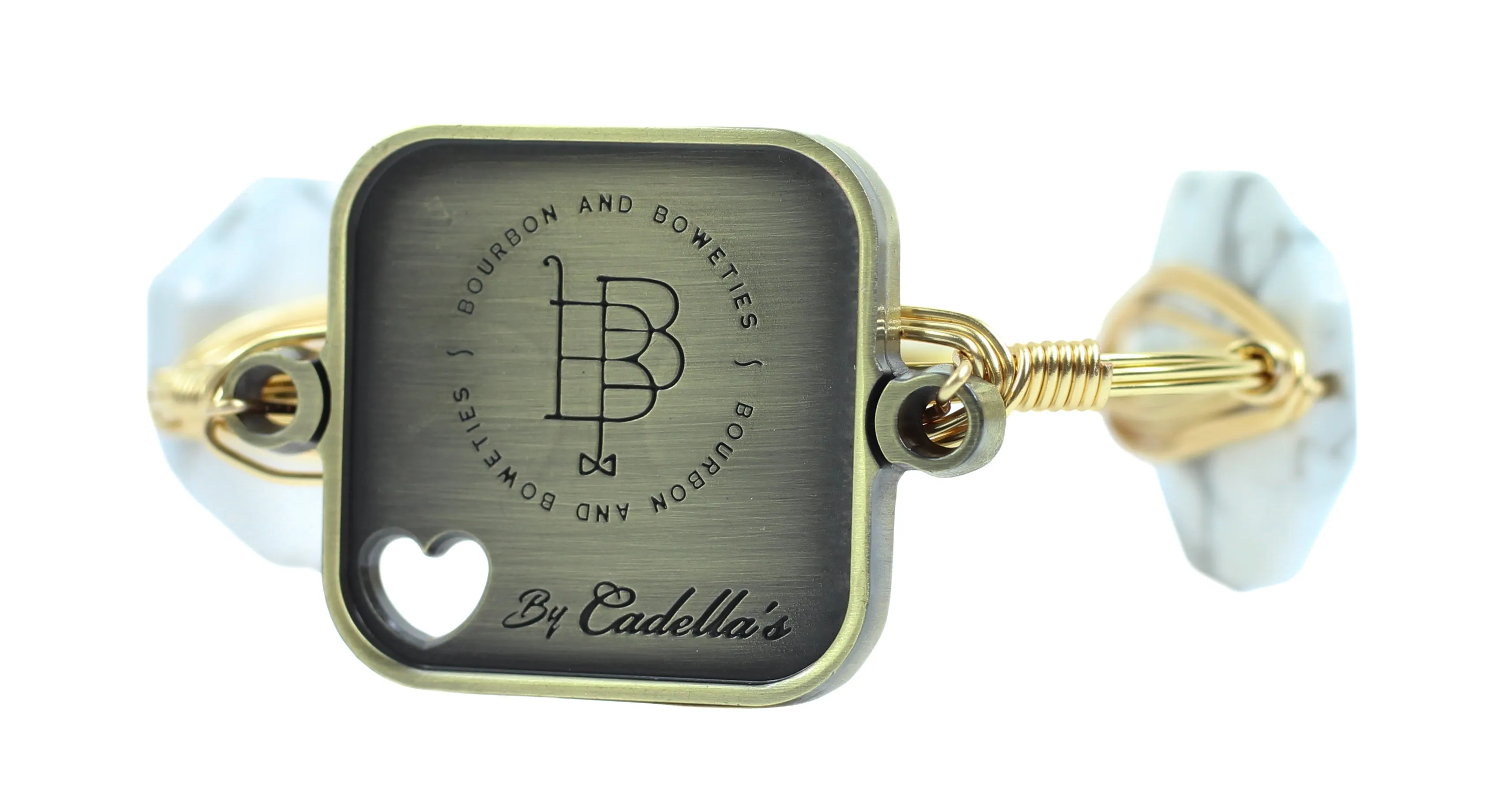 Cadella's xx Bourbon and Boweties Single Photo Tile Bangle - White Marble sold by Bourbon and Bowties product image thumbnail 2