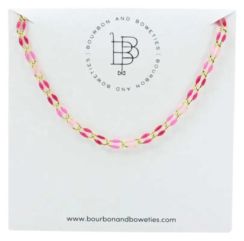 The Saylor Necklace - Pink Multi sold by Bourbon and Bowties